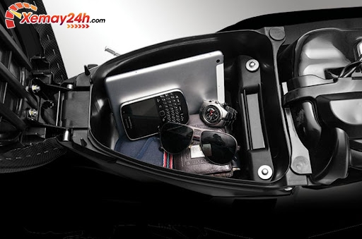 Cốp xe với dung tích 7 lít