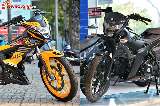 So sánh xe Honda Sonic với xe Suzuki Satria
