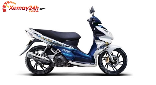 Suzuki Hayate 125 tem mới trắng xanh