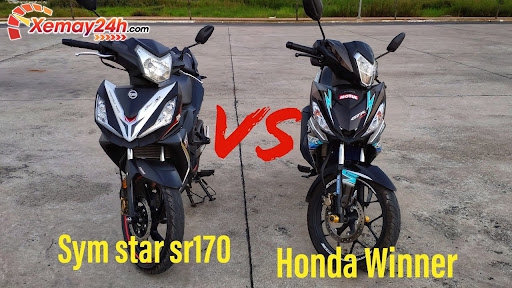 So sánh xe Sym Star SR 170 với xe Honda Winner X