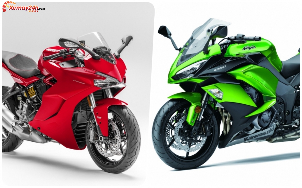 So sánh xe Ducati SuperSport với xe Kawasaki Ninja 1000