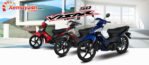 Xe có 3 màu xanh, đỏ và đỏ đen