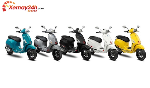 Vespa Sprint S 125 với 5 màu sắc đa dạng.